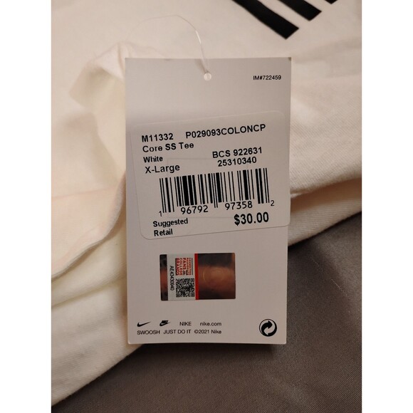 Men's Nike Coach Prime Short Sleeve Shirt White XL - Picture 5 of 5